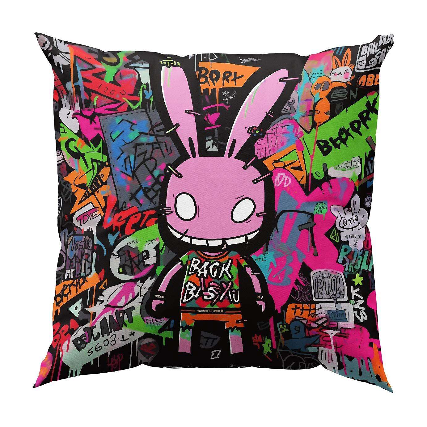 Graffiti Rabbit Pillow Cover 1PC