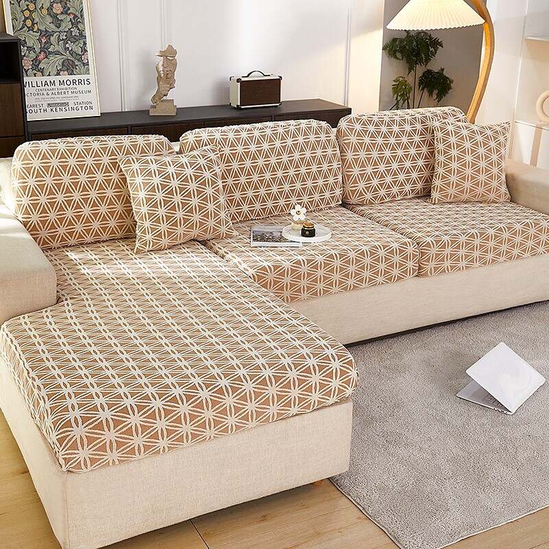 Textured Stretch Sofa Seat Cushion Cover Slipcover