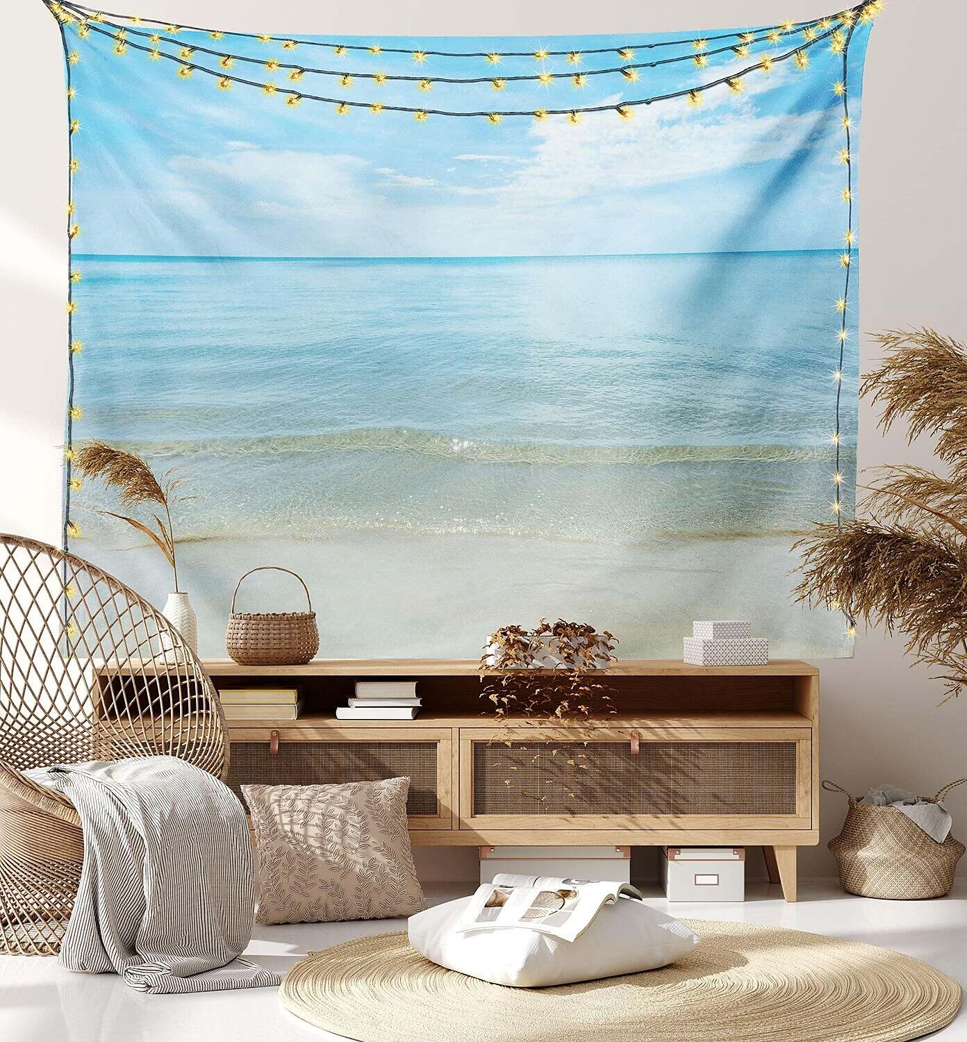 Beach Theme Wall Tapestry Art Decor Photograph Backdrop