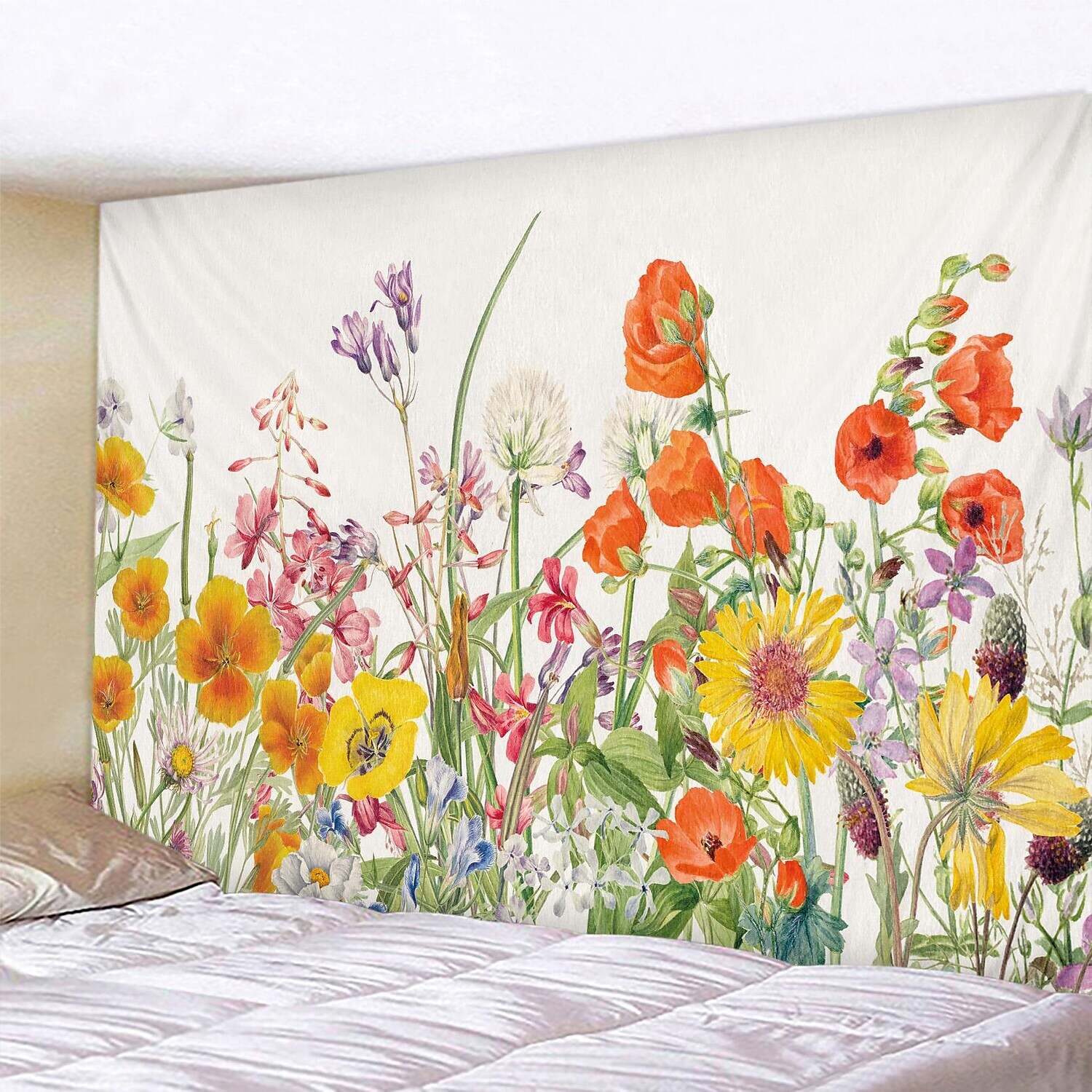 Floral Large Wall Tapestry Art Decor Photograph Backdrop