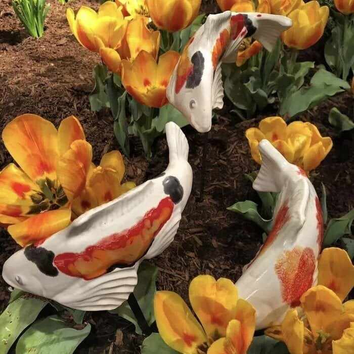 Resin Koi Set Garden/Home Decor