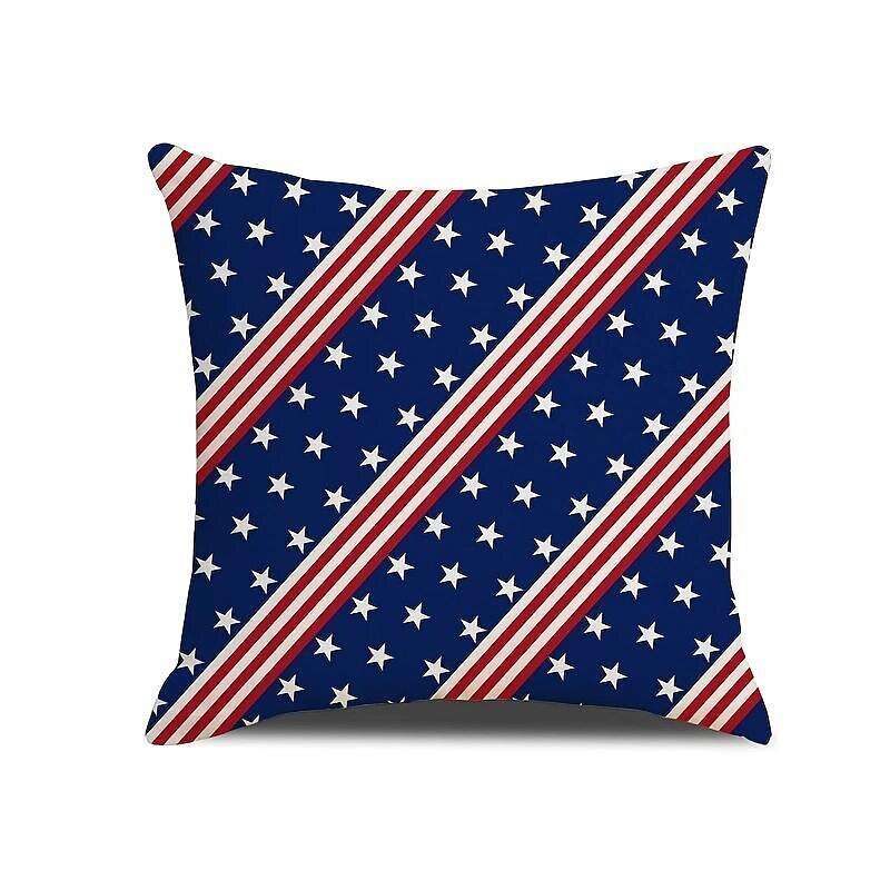 Independence Day Double Side Pillow Cover 4PC Soft Decorative Square Cushion Case Pillowcase for Bedroom Livingroom Sofa Couch Chair