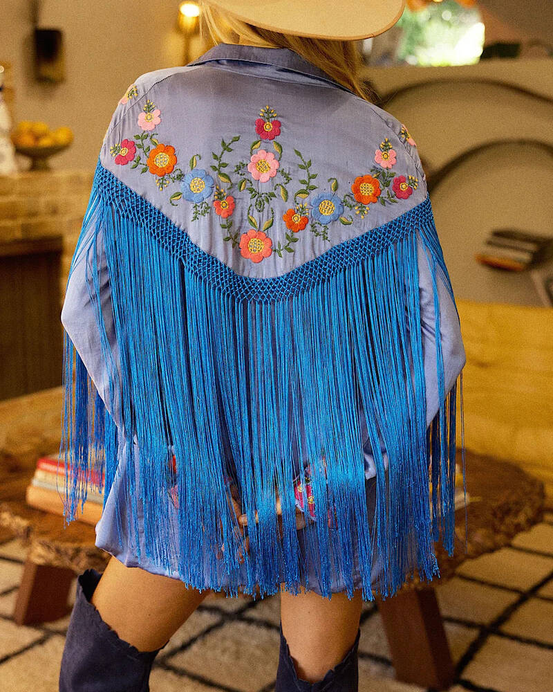 fringed colorful jacket