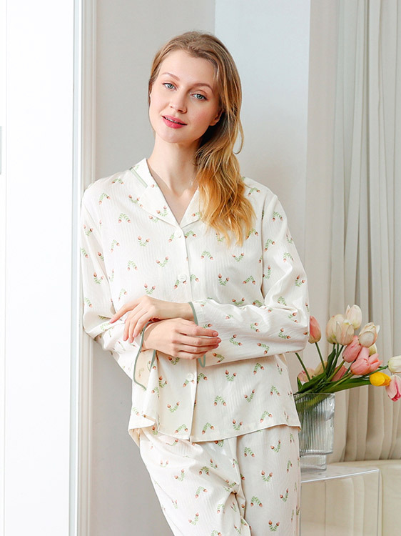 Cotton Regular Sleeve Plain Simple Regular Fit Pajama Set