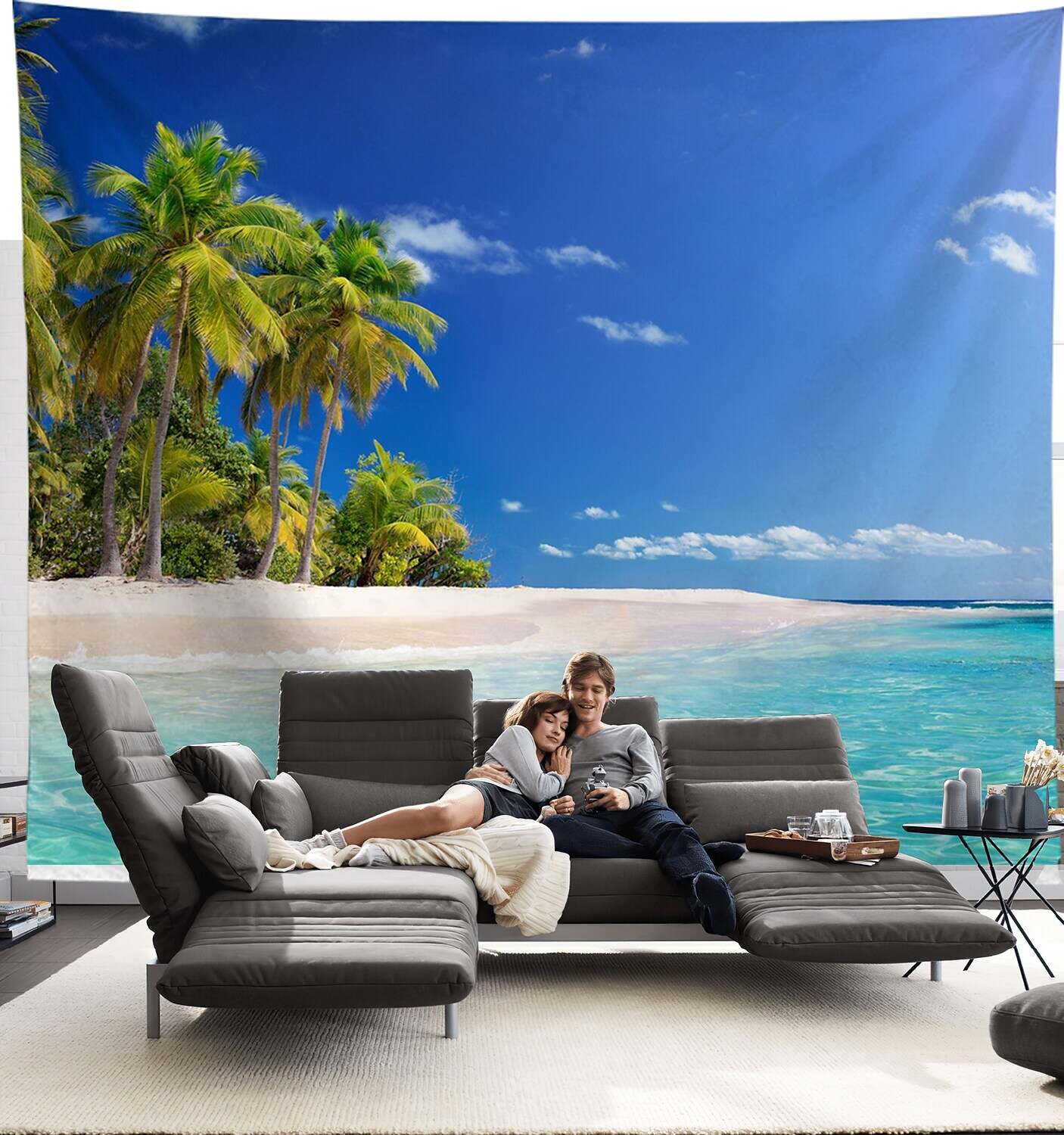 Landscape Ocean Large Wall Tapestry Island Art Decor