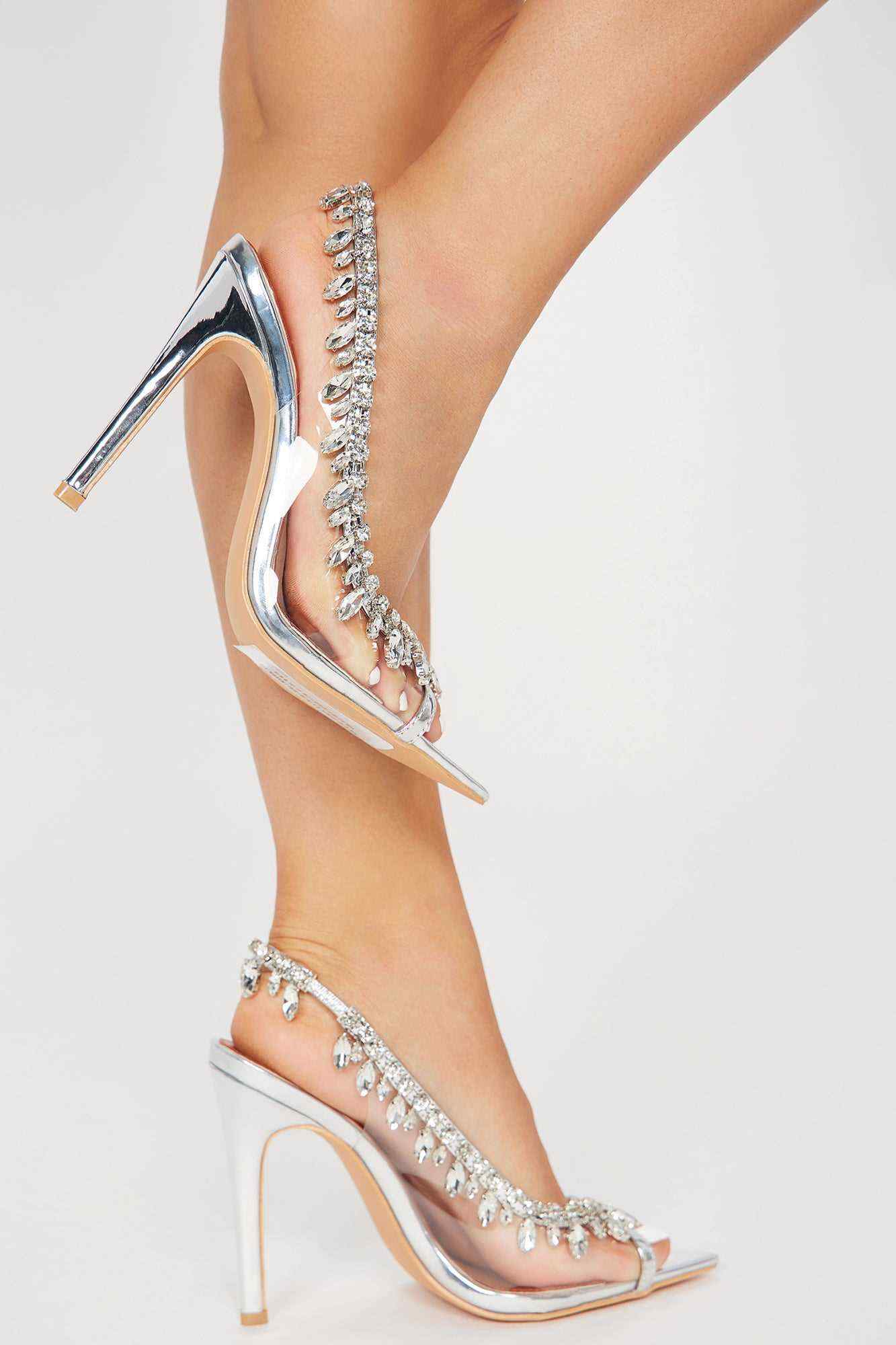 She s Something Special Heeled Sandals   Silver