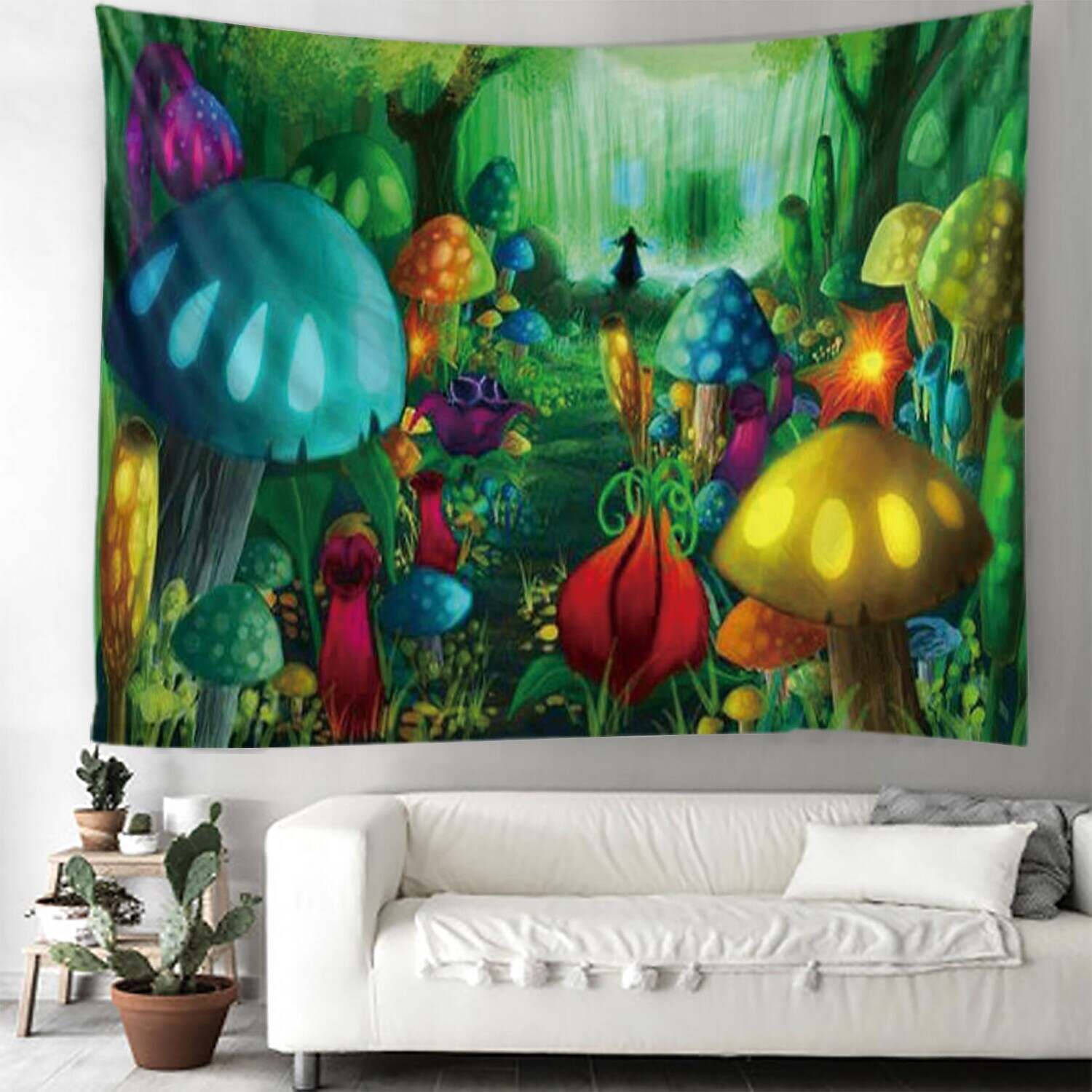 Trippy Mushroom Wall Tapestry Art Decor