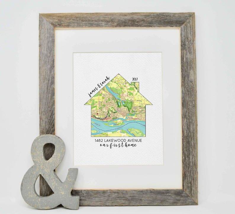 Housewarming Gift, Our First Home, House Map, First Home Gift for Couple, Personalized Map Art, Personalized House Warming Gifts, New Home