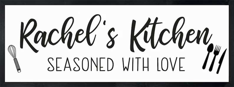 Personalized kitchen signs-gifts-decor-items-kitchen decor-art-gift for mom birthday-wall decor-gift for cook-chef-custom kitchen sign gift-