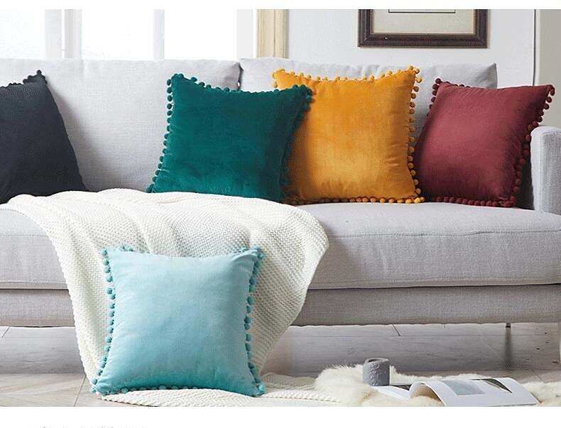 1pc Velvet  Sofa Pillow Cover