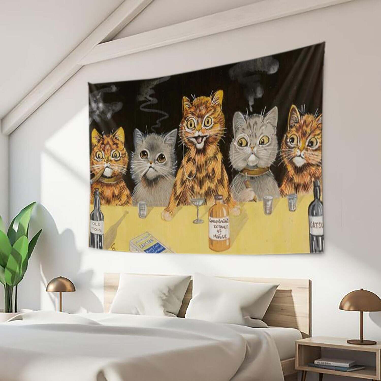 Funny Large Wall Tapestry Cat Art Decor Room