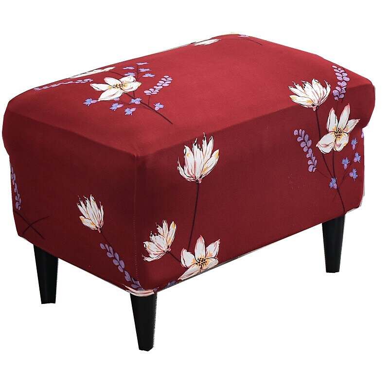 Stretch Ottoman Cover Spandex Storage Covers Footrest Cover