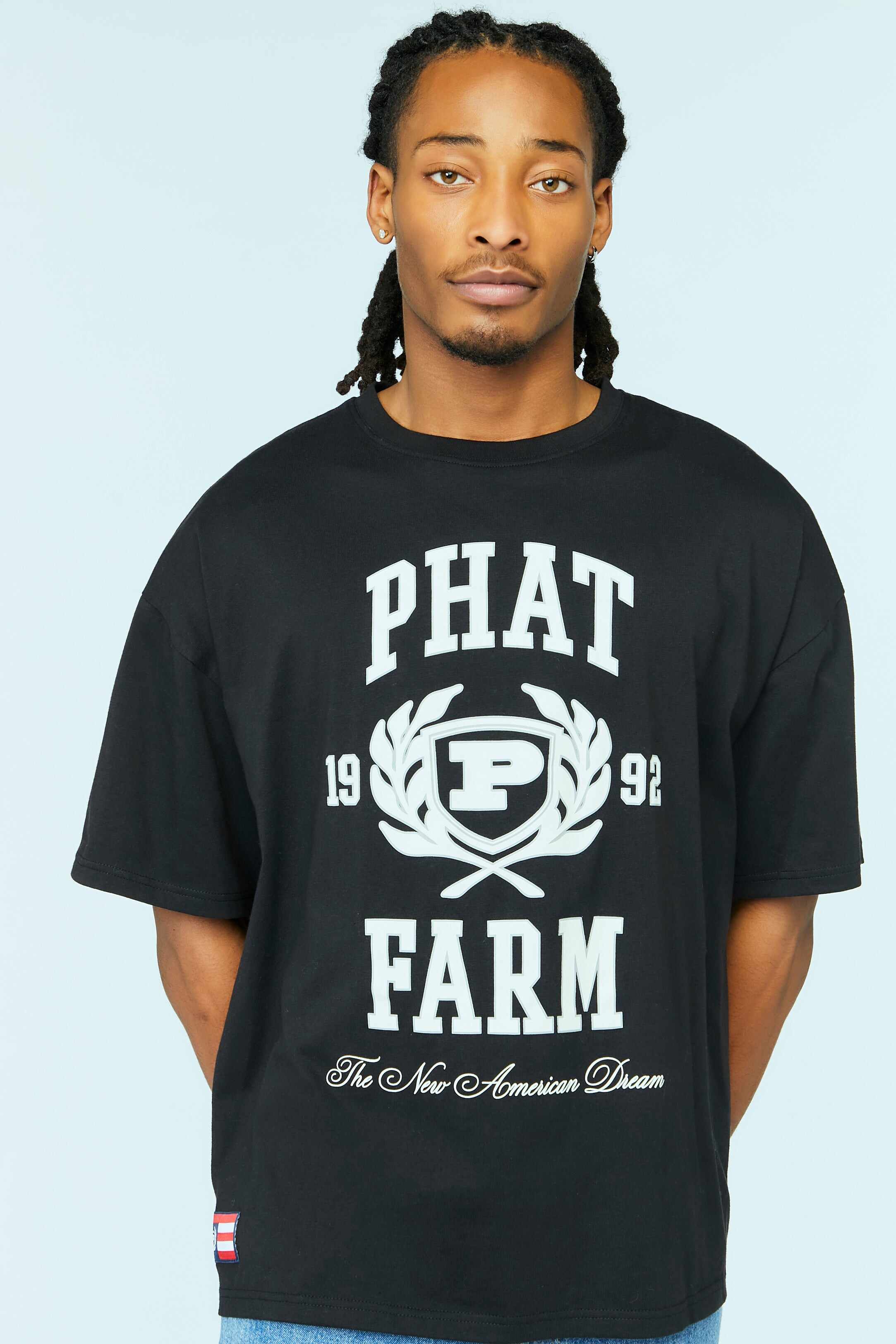 Men Apparel | Phat Farm Graphic Tee Black Forever21 - HC79528