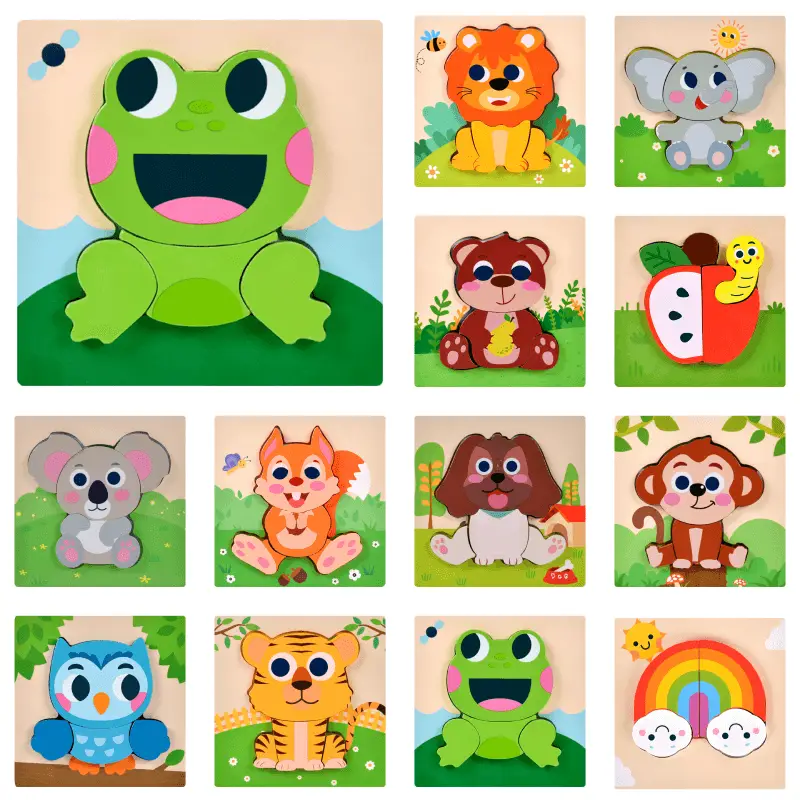 Wooden Animal Puzzle for Boys and Girls