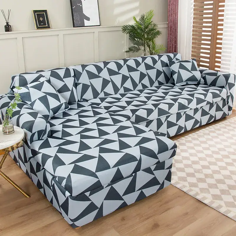 Stretch Sofa Cover Slipcover Geometric Pattern