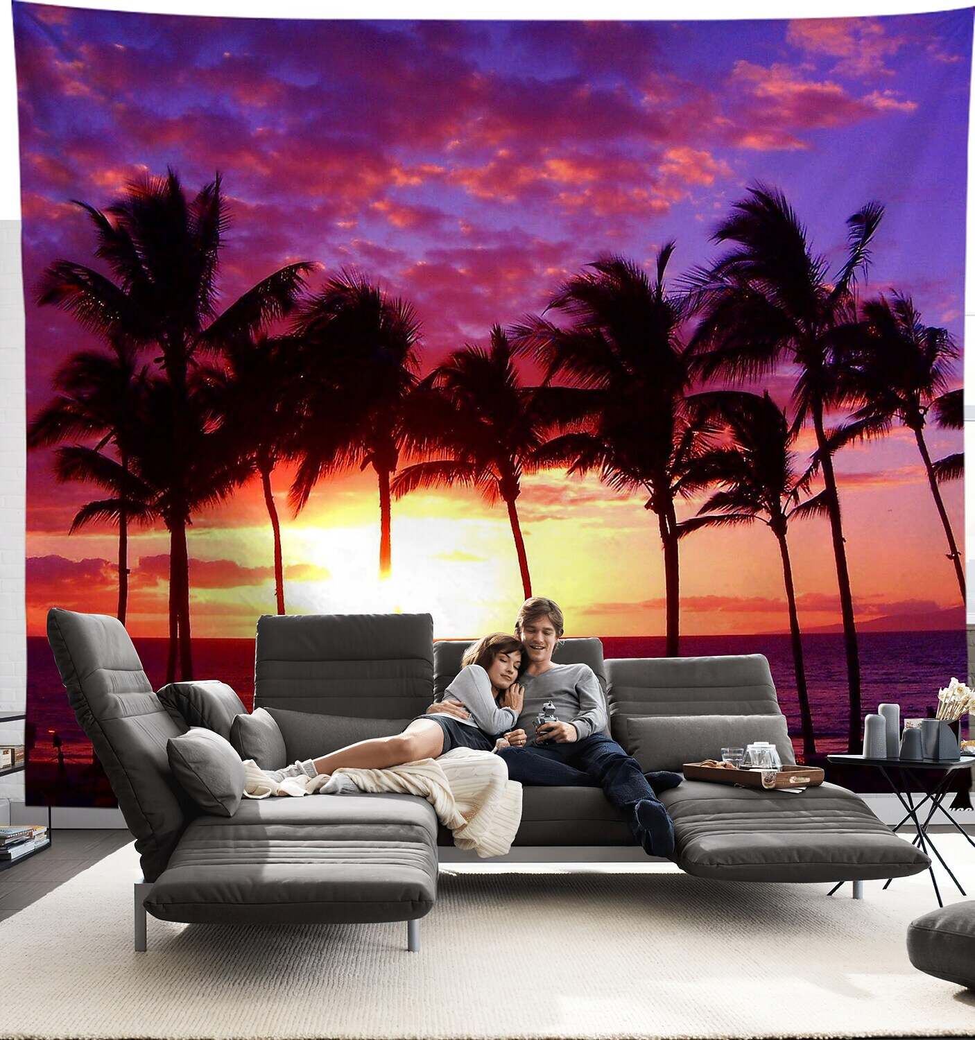 Landscape Ocean Large Wall Tapestry Island Art Decor