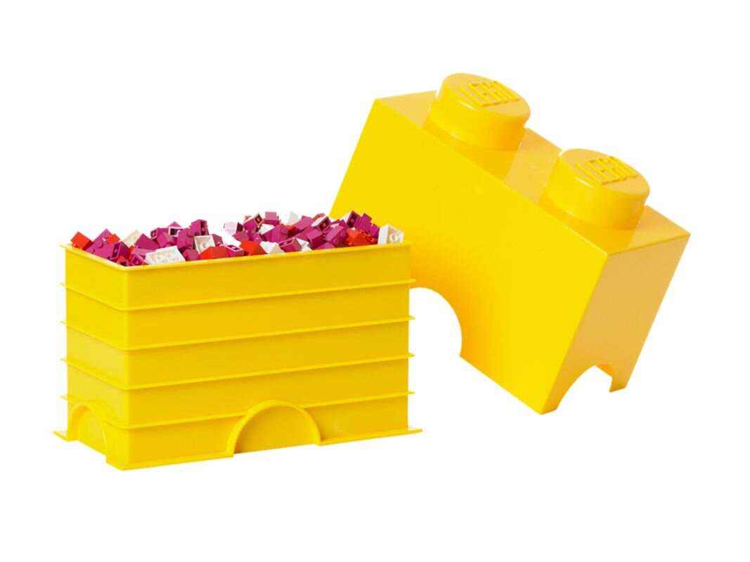 LEGO 2-stud Yellow Storage Brick