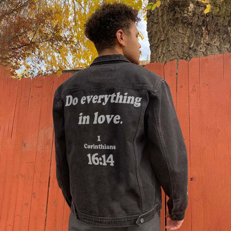 Do Everything In Love Print Men's Jacket