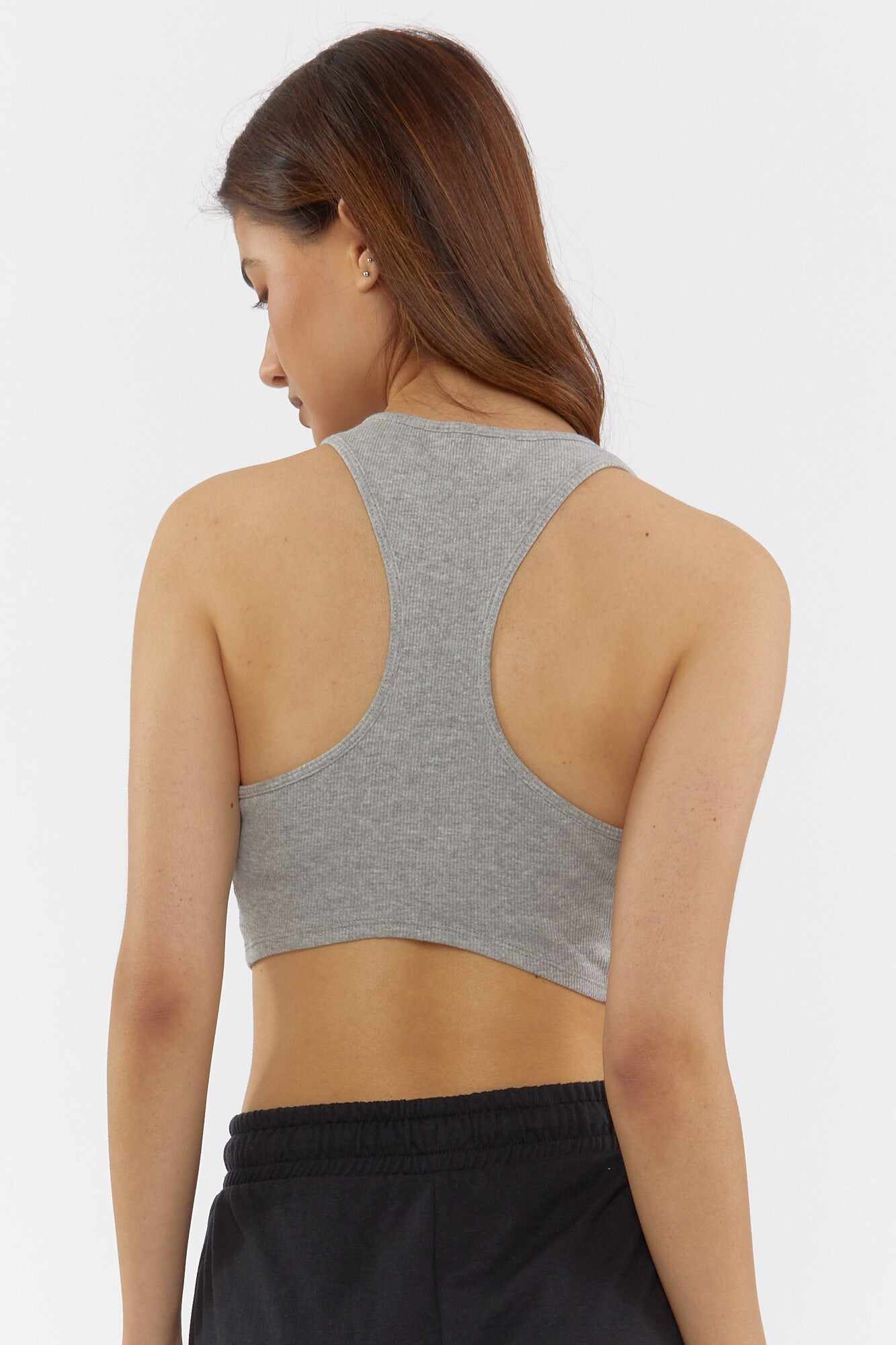 Women Apparel | Ribbed Graphic Cropped Tank Top Taupe Forever21 - BG50761