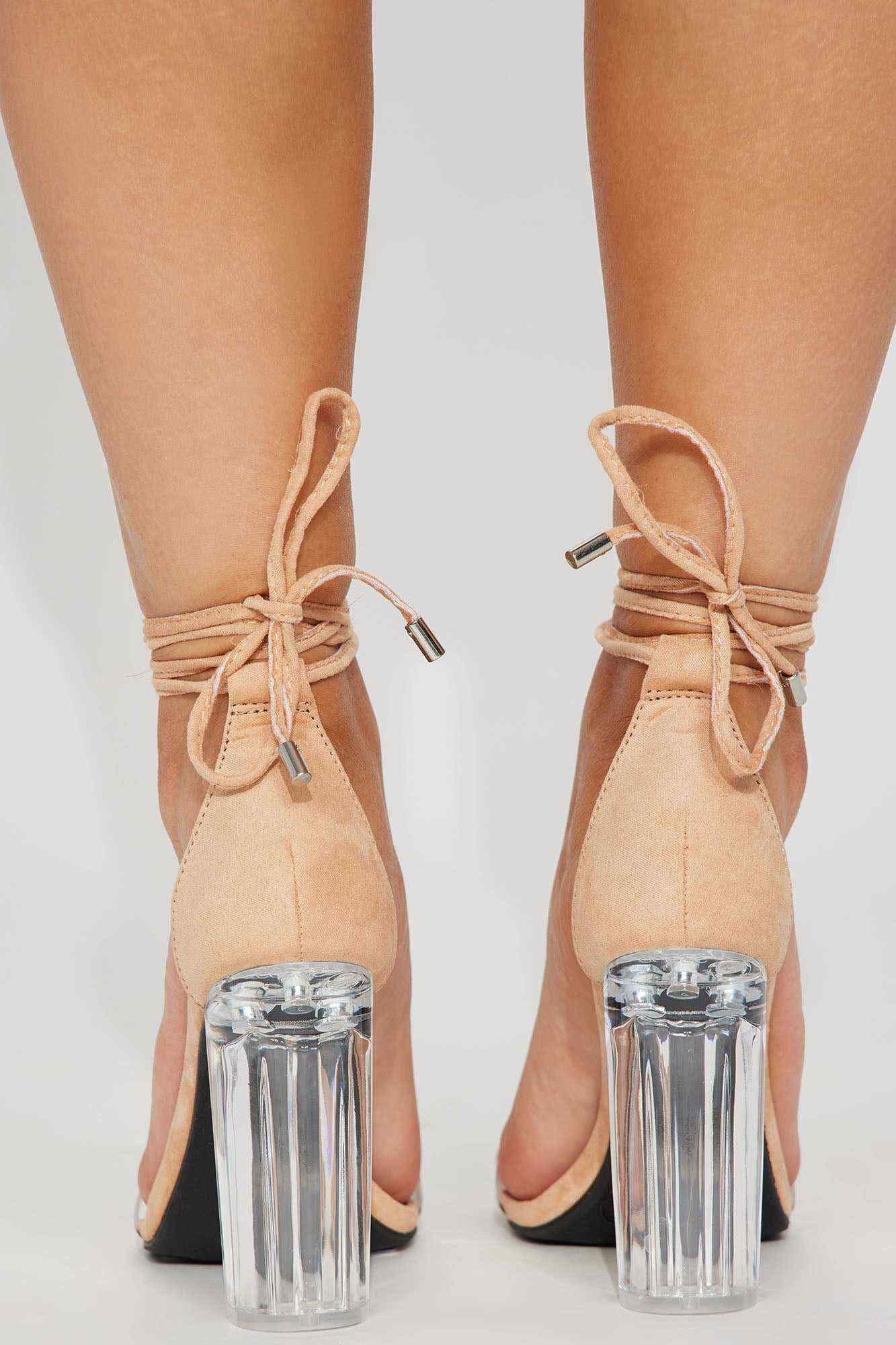 Magdelena Wrap Up Heeled Sandals   Nude