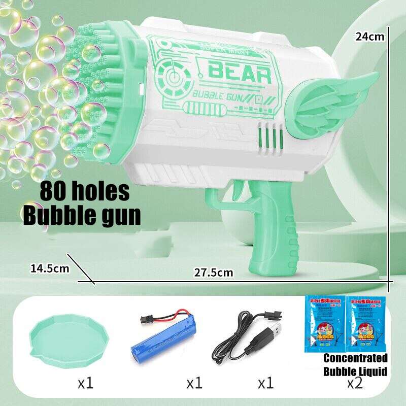 Kids Bubble Gun Rocket 69 Holes