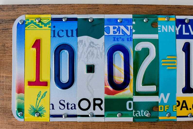 Custom License Plate Signs, Personalized gift from license plates, Custom Gifts, Unique Gift for husband, Retro Home Decor, Last Name Sign.