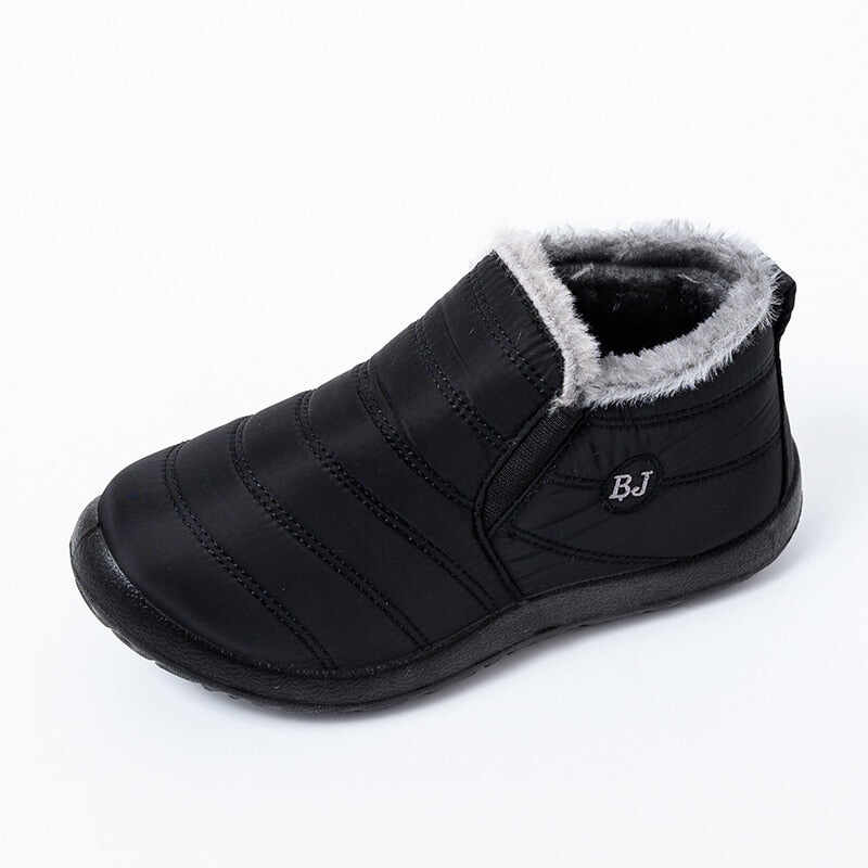 Flat winter boots, waterproof outdoor for women, warm and non-slip