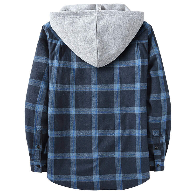 plaid hooded jacket - Buy 3 and get free shipping