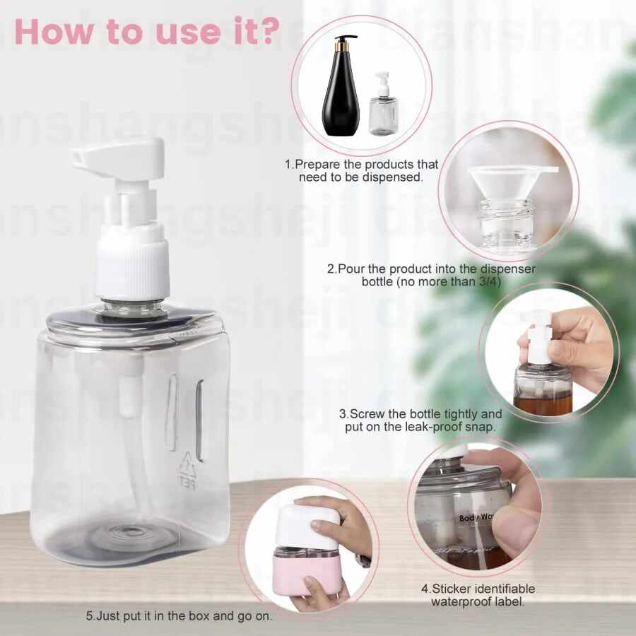 Mini Shampoo Dispenser Portable Travel Bottle Set