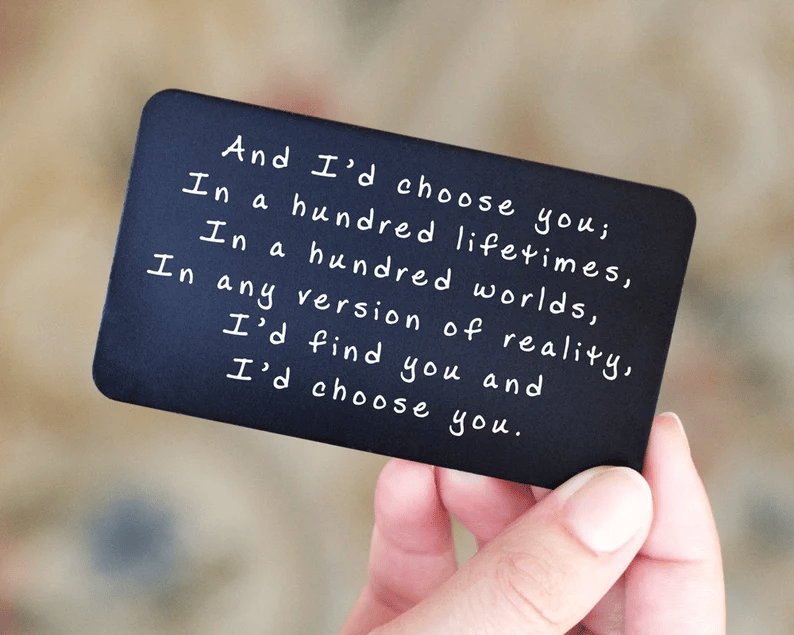 Anniversary Gifts for Couples, Long Distance Deployment Wallet Card for Him