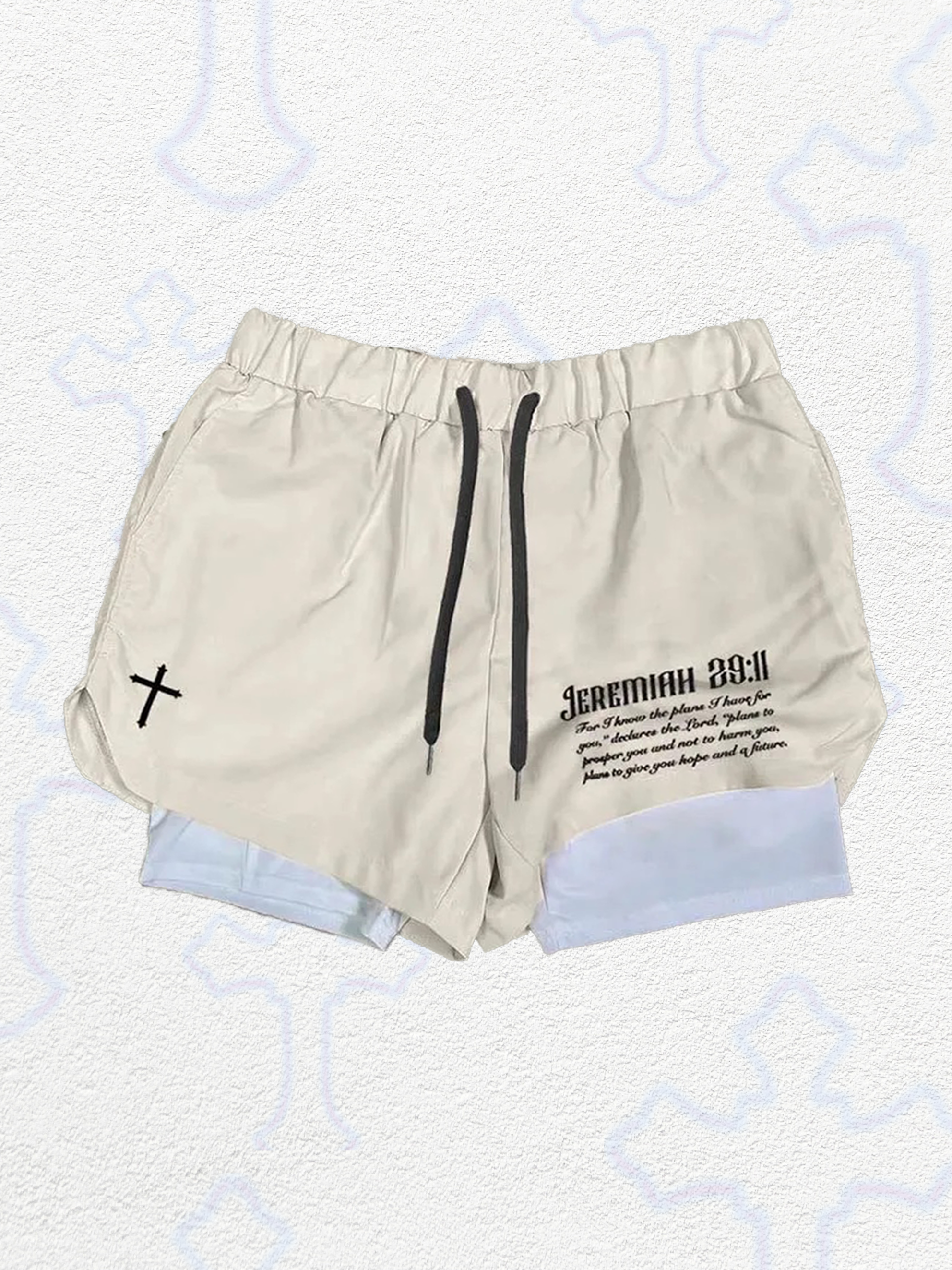 Casual Jeremiah 29:11 Print Shorts