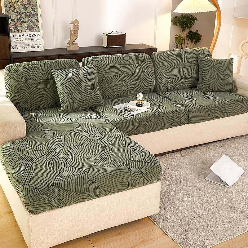 Textured Stretch Sofa Seat Cushion Cover Slipcover