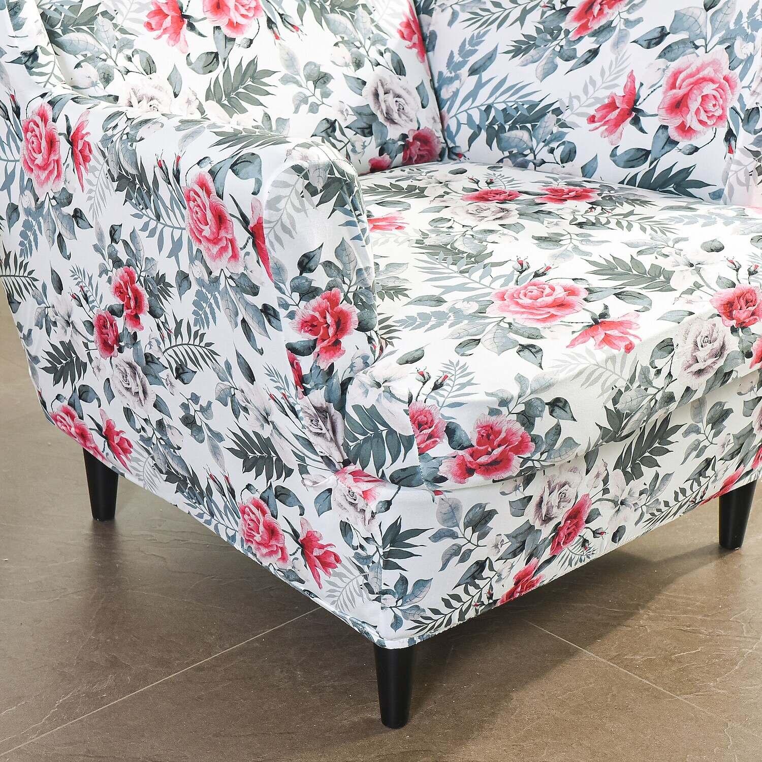 Wing Chair Slipcovers with Seat Cushion Cover for Strandmon Chair