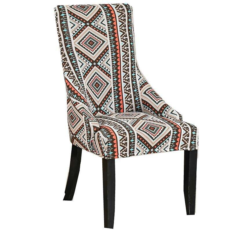 Stretch Wingback Chair Cover Boho/Flower Pattern