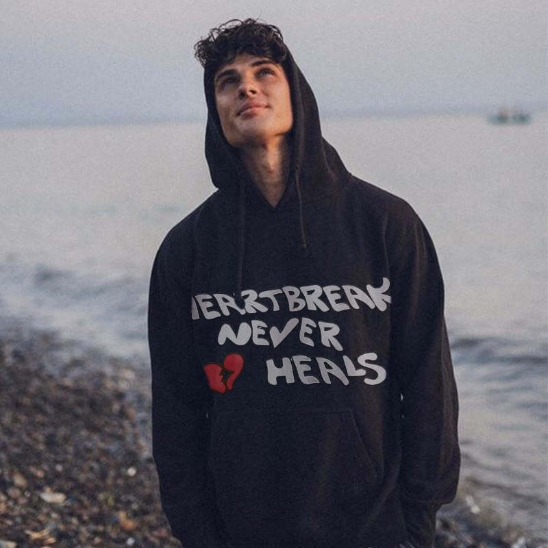 Heartbreak Never Heals Print Hoodie