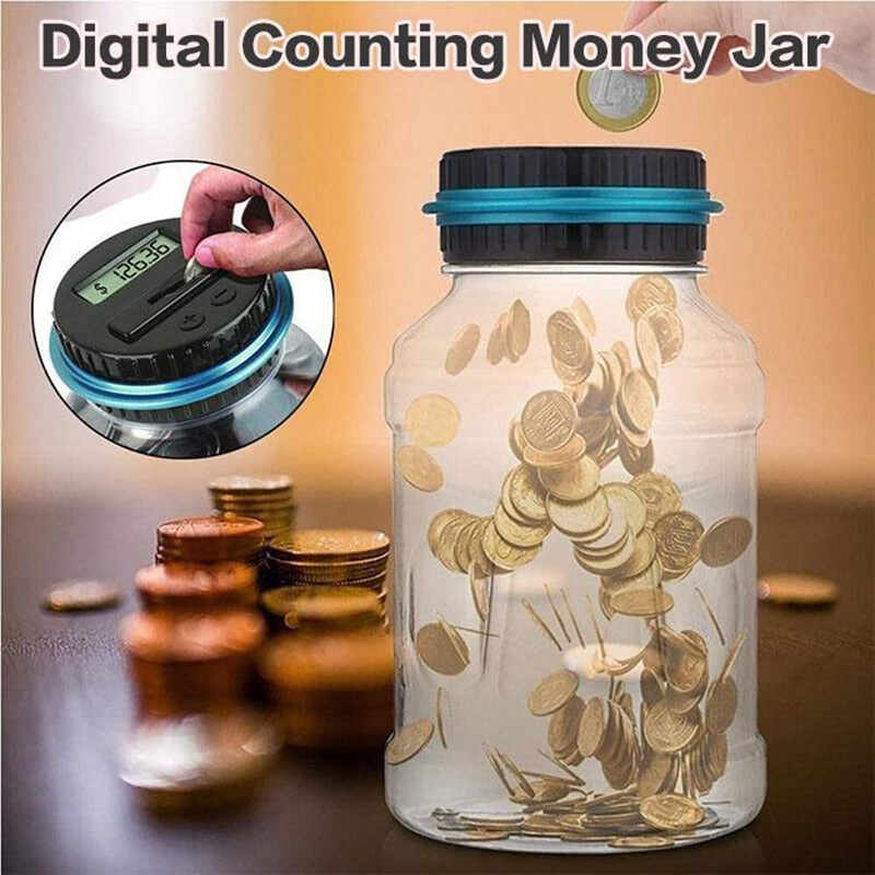 Digital Coin Counting Money Jar