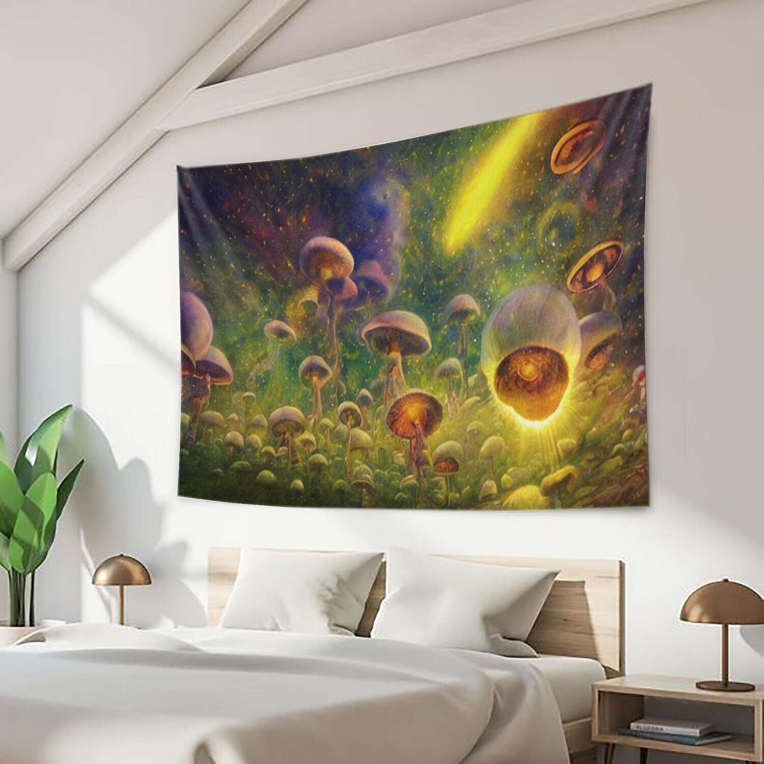 Trippy Mushroom Wall Tapestry Art Decor