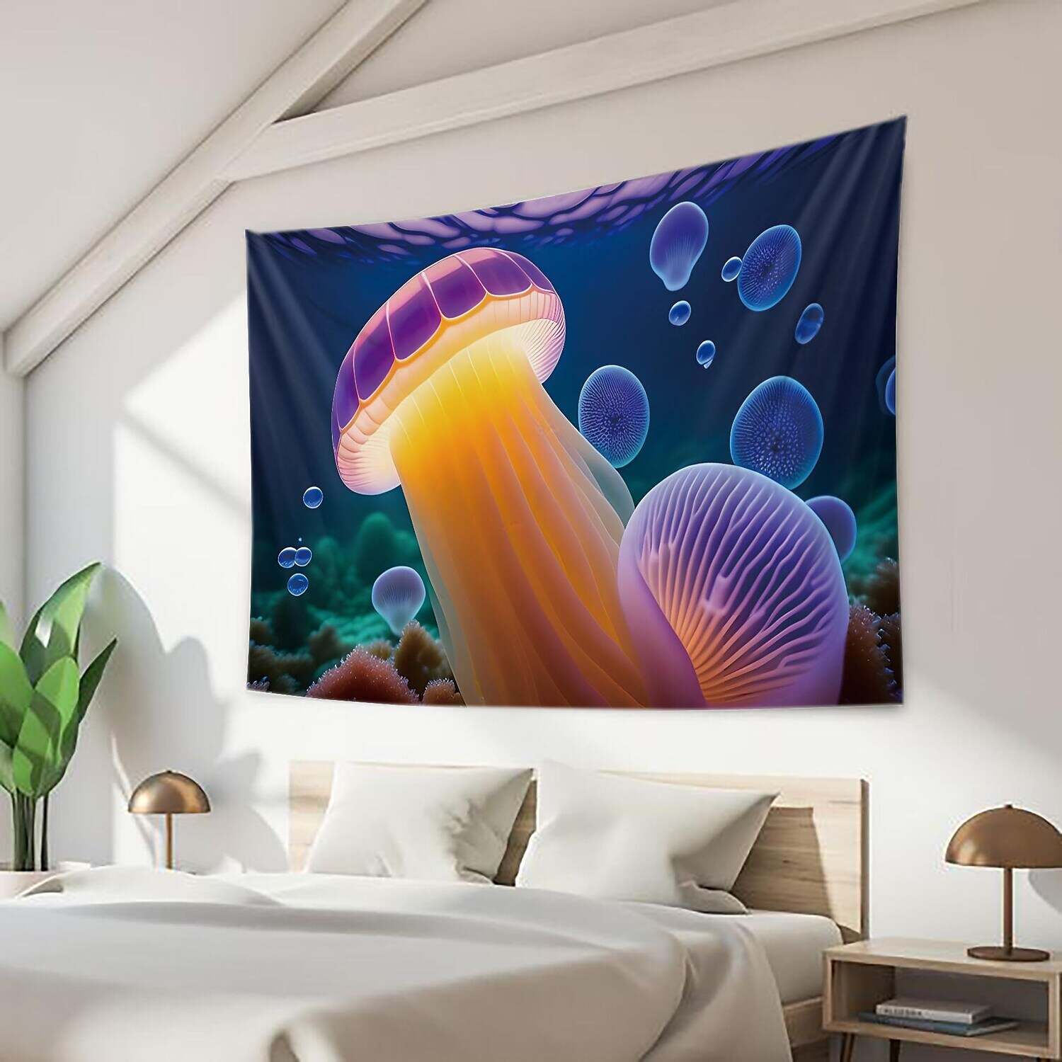 Ocean Jellyfish Wall Tapestry Art Decor