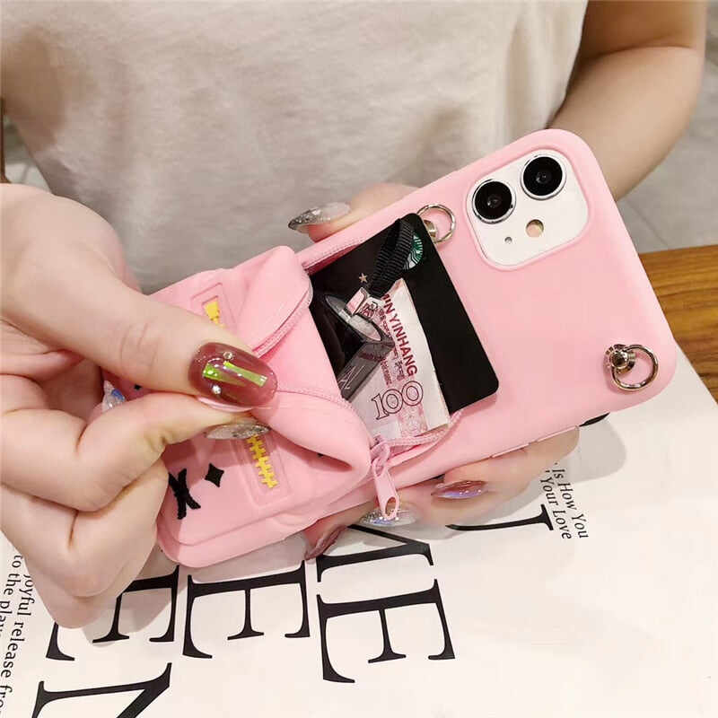 3D  Wallet Coin Bags Cute Phone Case