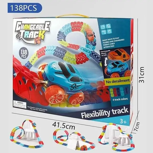 49% OFF - Changeable Track with LED Light-Up Race Car🏎🏁