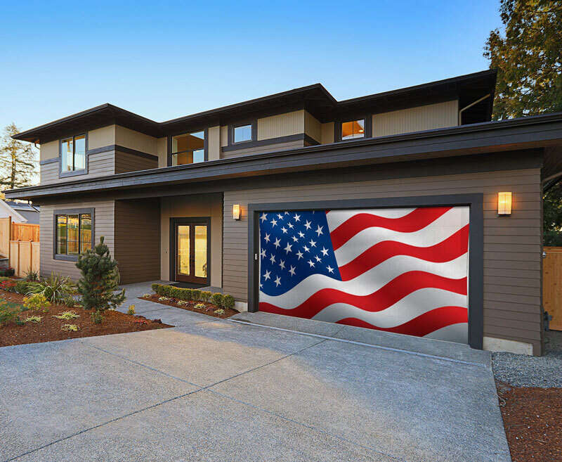 Patriotic Garage Door Mural