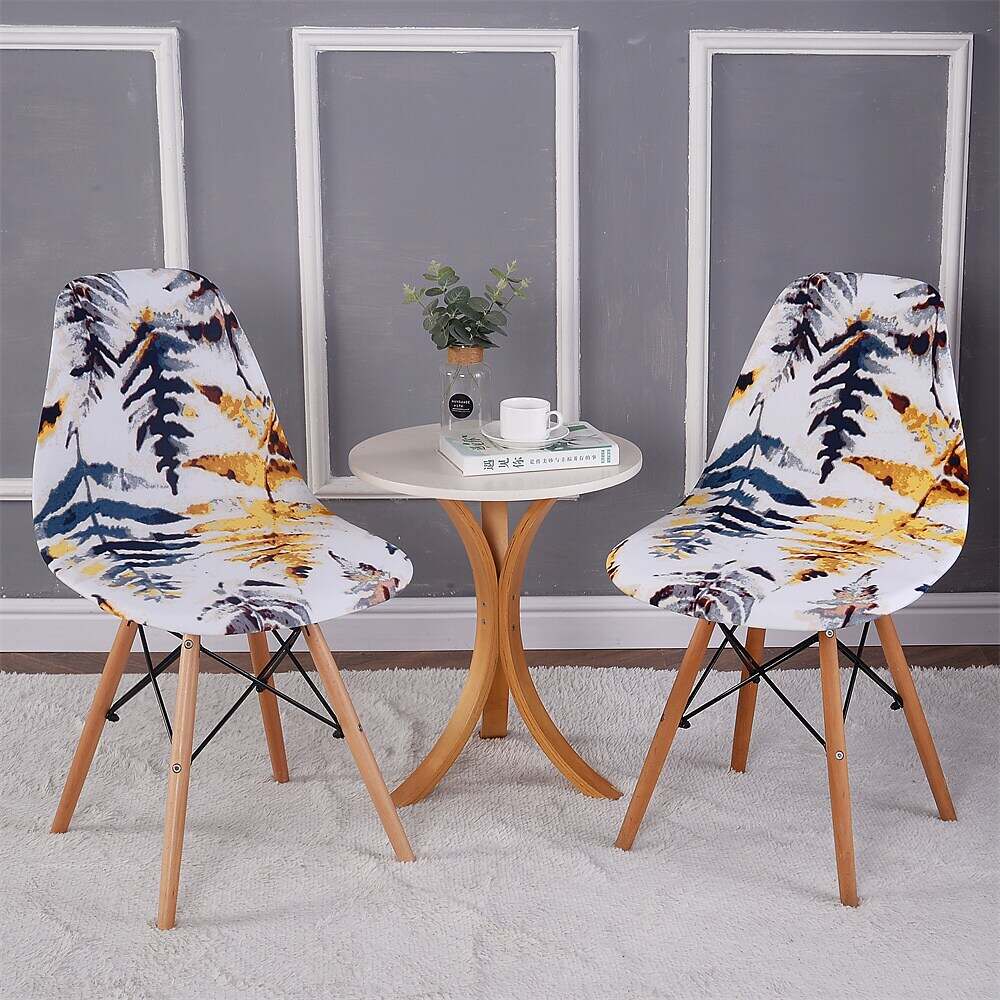 Shell Chair Cover Mid Century Modern Style Parson