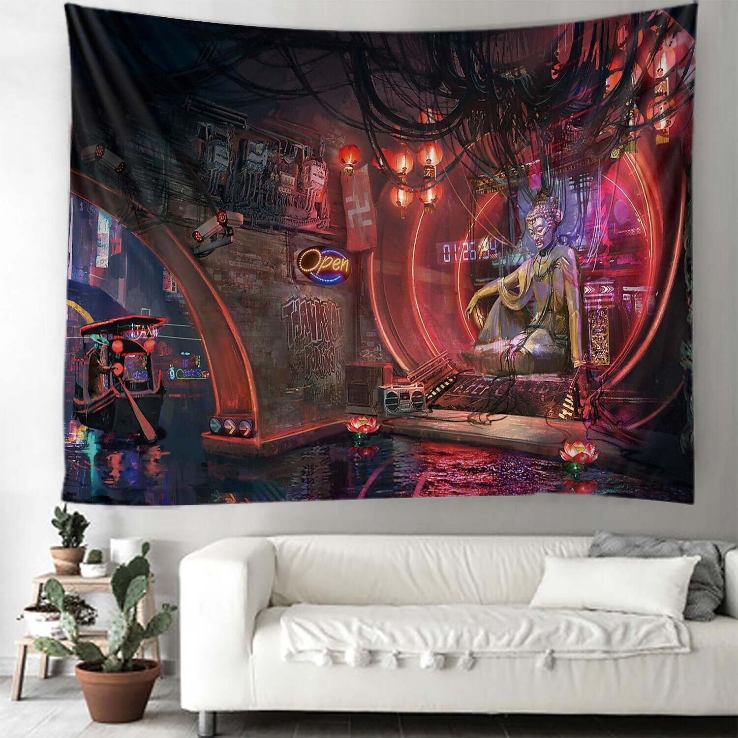 Abstract City Wall Tapestry Art Decor Photograph Backdrop