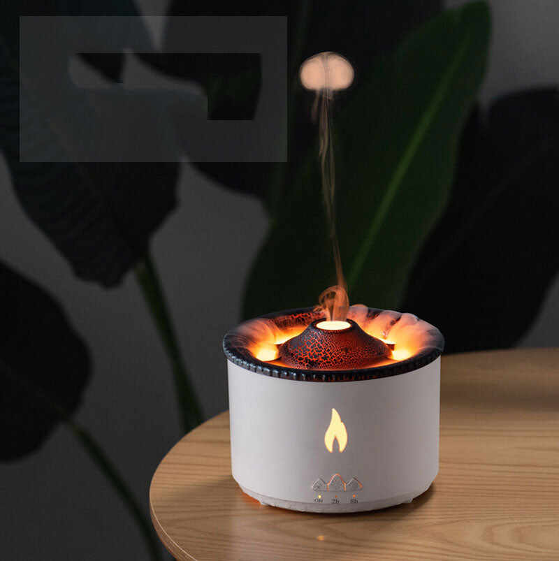 Xiaomi Volcanic Flame Aroma Diffuser Essential Oil Lamp Portable Air Humidifier Night Light Jellyfish Decompression Simulation