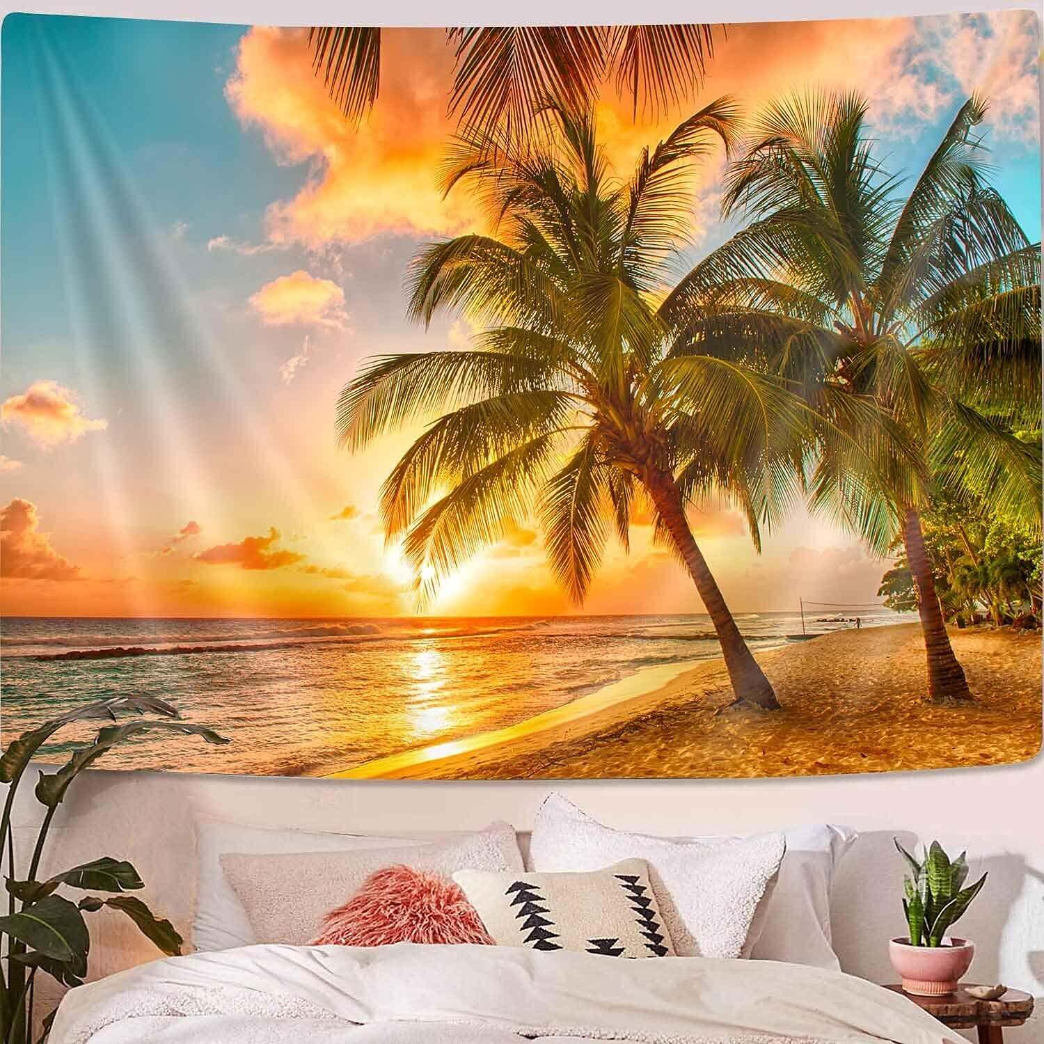 Beach Theme Wall Tapestry Art Decor Photograph Backdrop