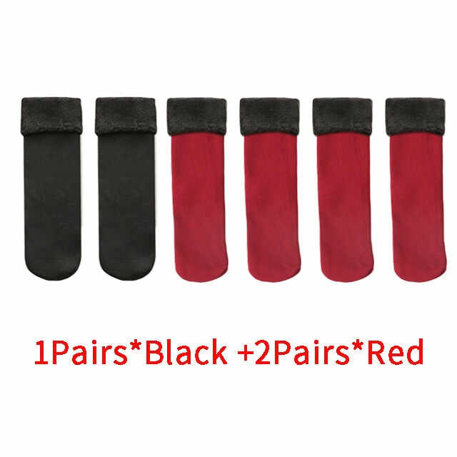 Buy 1 (2 pairs), Get 1pair  Velvet Women Winter Warm Thicken Thermal Socks (2pairs)