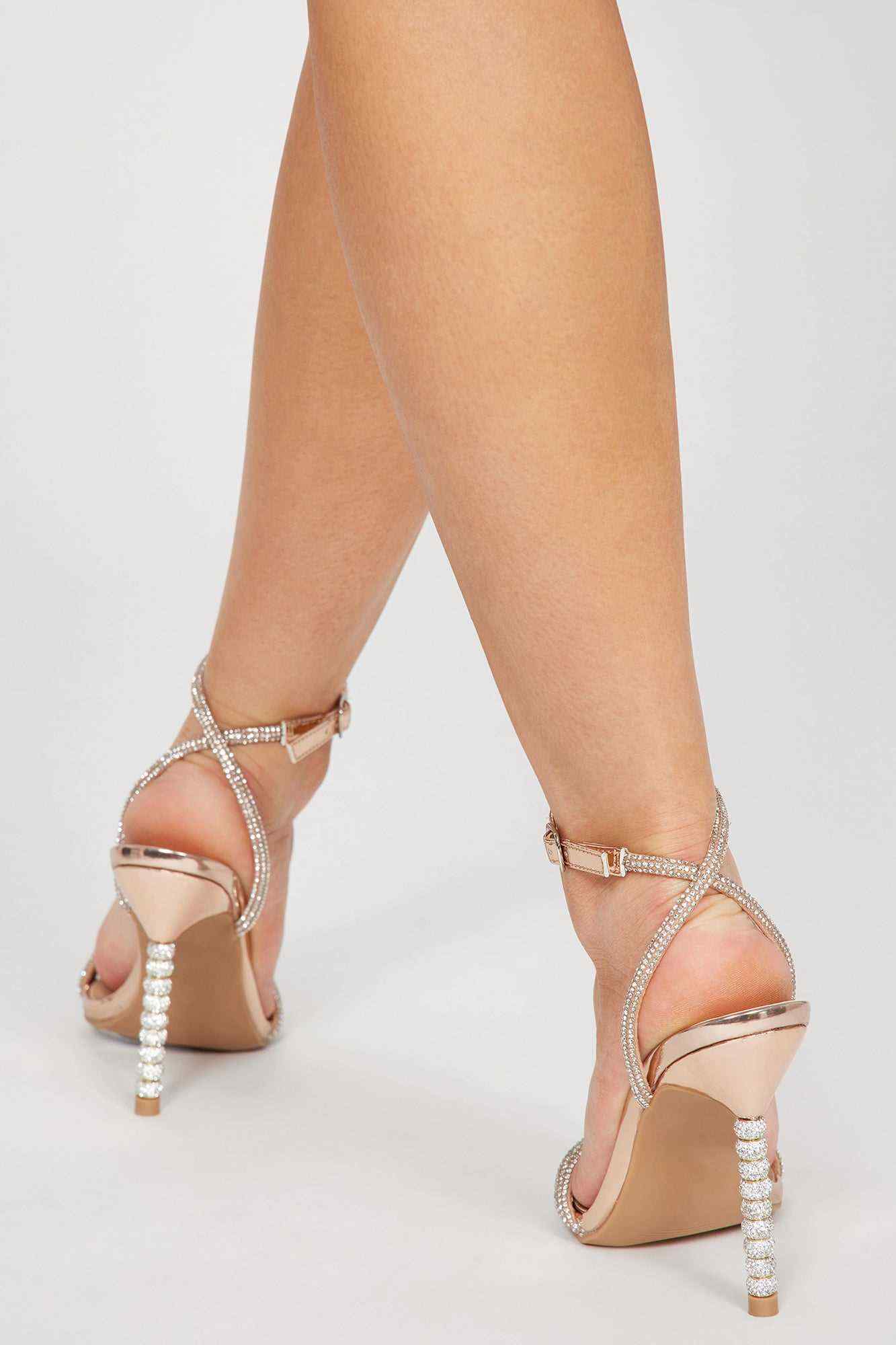 Always Keep It Classy Heeled Sandals   Rose Gold