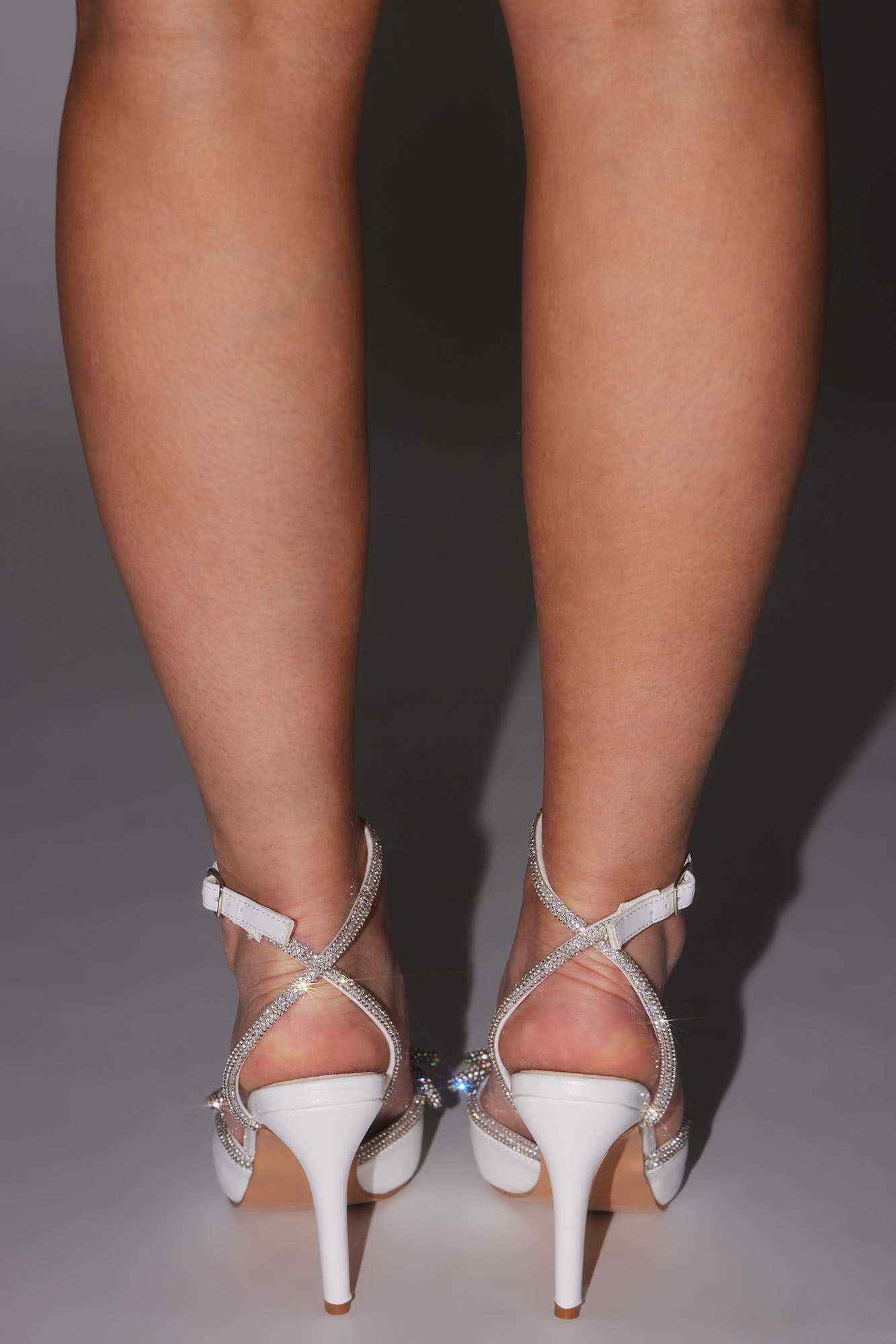 Allegra Embellished Bow Detail   White