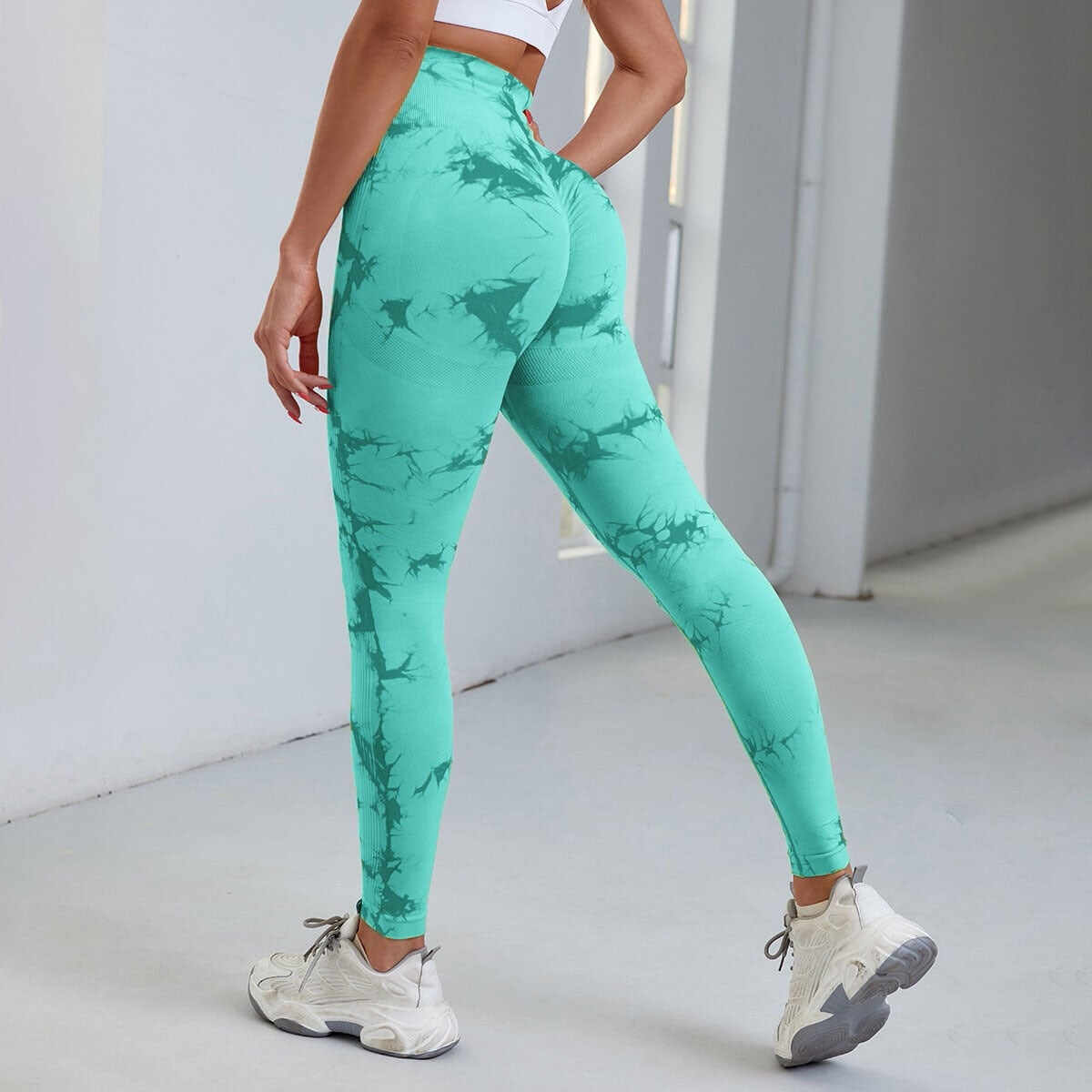 Seamless Tie Dye Leggings Women For Fitness Yoga Pants Push Up Workout Sports Legging High Waist Tights Gym Ladies Clothing