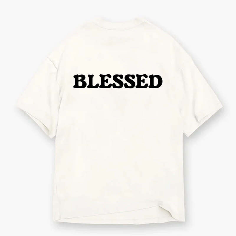 Blessed Print Short-sleeved T-shirt